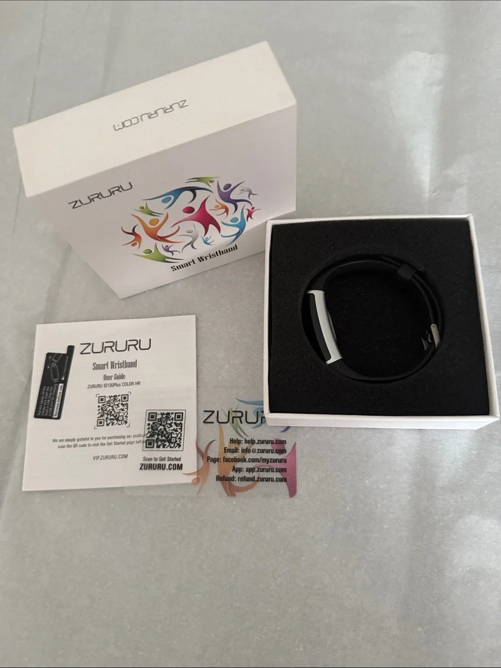 Black Smart Wristband - Activity & Notification Tracker